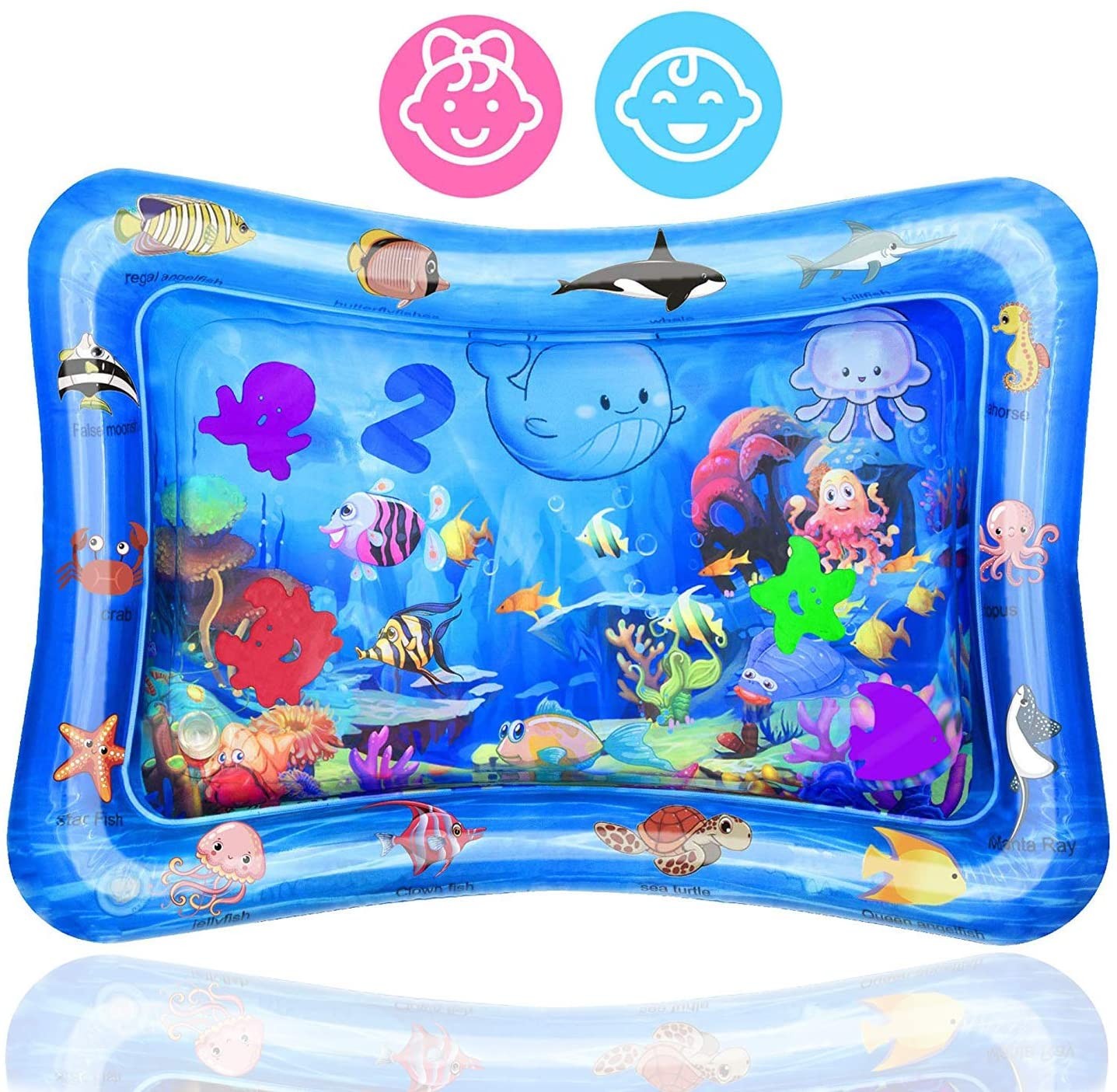 Wendergo Tummy Time Water Mat Inflatable Play Mat Perfect Sensory Toys