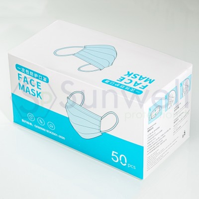 50 X DISPOSABLE SURGICAL FACE MASKS TRIPLE LAYER - UK STOCK